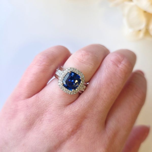 Custom Designed Sapphire and Diamond Ring Image 4 Victoria Jewellers REGINA, SK