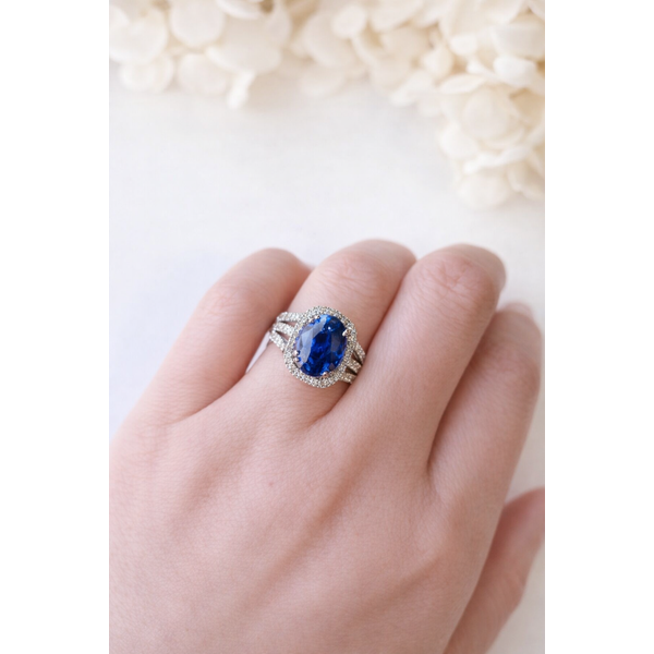 Custom Designed Sapphire and Diamond Ring Image 3 Victoria Jewellers REGINA, SK