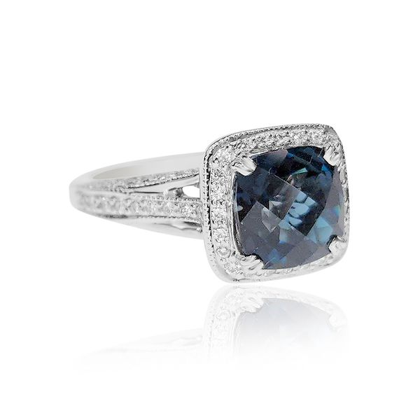 London Blue Topaz & Diamond Ring Image 2 Victoria Jewellers REGINA, SK