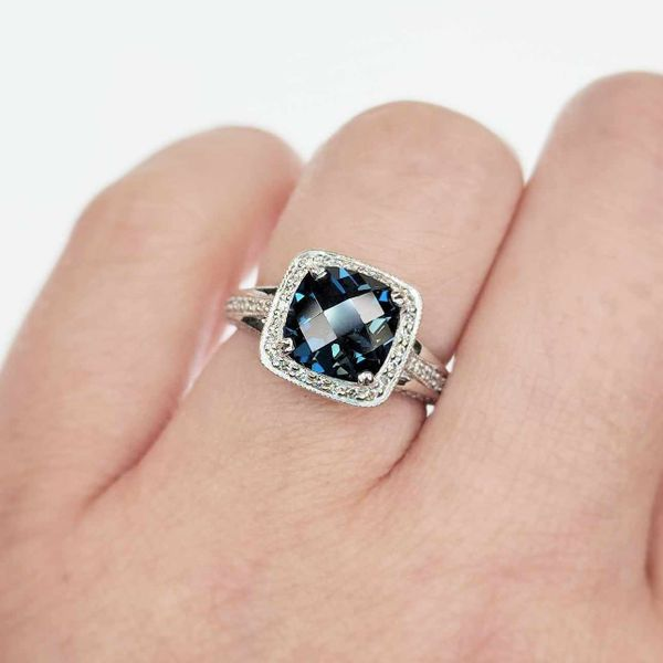 London Blue Topaz & Diamond Ring Image 4 Victoria Jewellers REGINA, SK