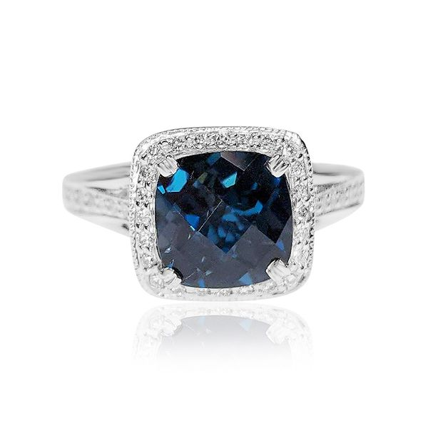 London Blue Topaz & Diamond Ring Victoria Jewellers REGINA, SK