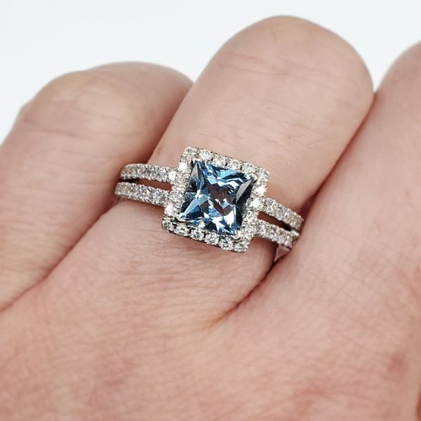 Aquamarine and Diamond Ring Image 2 Victoria Jewellers REGINA, SK
