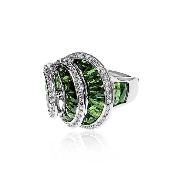 Green Tourmaline and Diamond Ring Image 2 Victoria Jewellers REGINA, SK