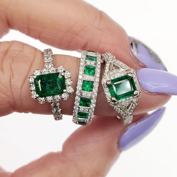 Emerald and Diamond Ring Image 2 Victoria Jewellers REGINA, SK