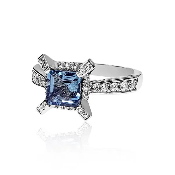 Aquamarine and Diamond Ring Image 2 Victoria Jewellers REGINA, SK