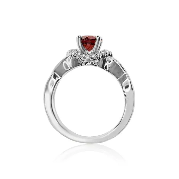 Garnet & Diamond Ring Image 3 Victoria Jewellers REGINA, SK