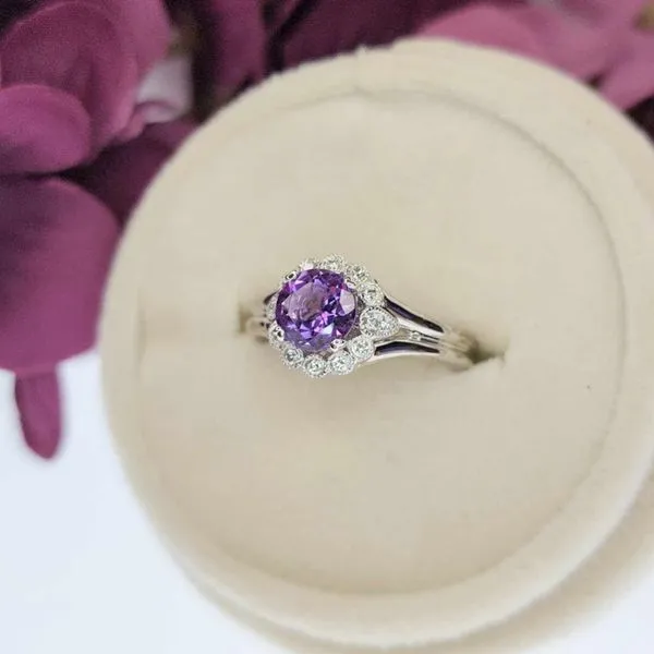 Amethyst & Diamond Ring Image 4 Victoria Jewellers REGINA, SK