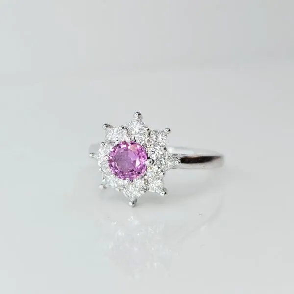 Sapphire and Maple Leaf Canadian Diamond Ring Image 2 Victoria Jewellers REGINA, SK
