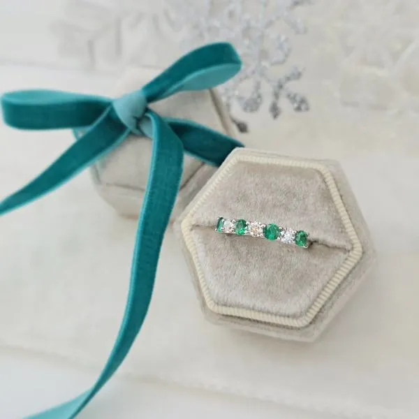 Emerald and Maple Leaf Canadian Diamond Ring Image 3 Victoria Jewellers REGINA, SK