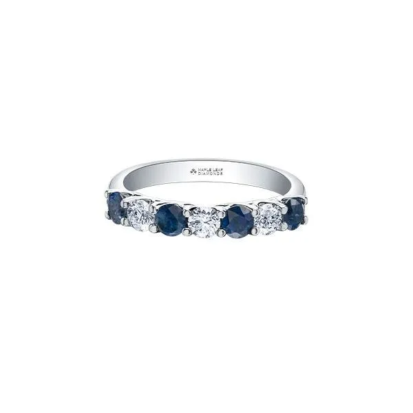 Sapphire and Maple Leaf Canadian Diamond Ring Victoria Jewellers REGINA, SK