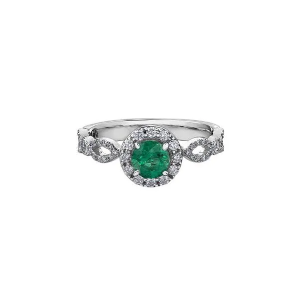 Emerald and Diamond Ring Image 3 Victoria Jewellers REGINA, SK