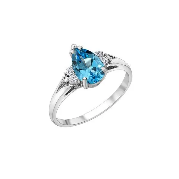 Blue Topaz and Diamond Ring Image 2 Victoria Jewellers REGINA, SK