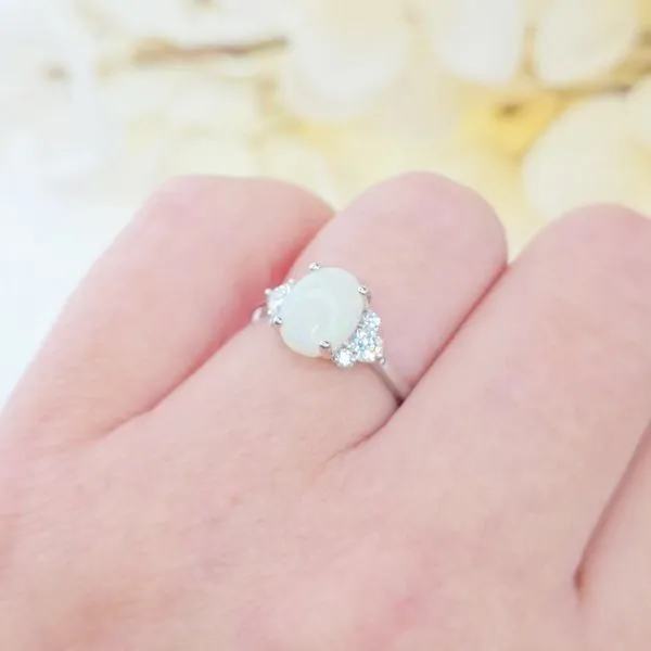 Opal & Maple Leaf Canadian Diamond Ring Image 4 Victoria Jewellers REGINA, SK