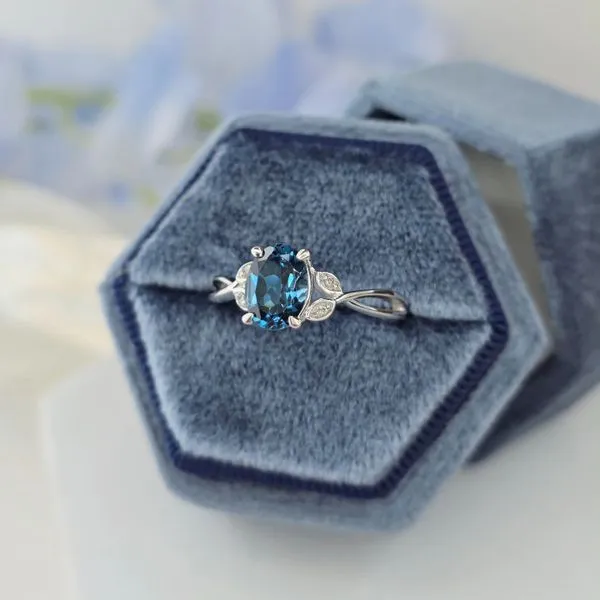 London Blue Topaz and Diamond Ring Victoria Jewellers REGINA, SK