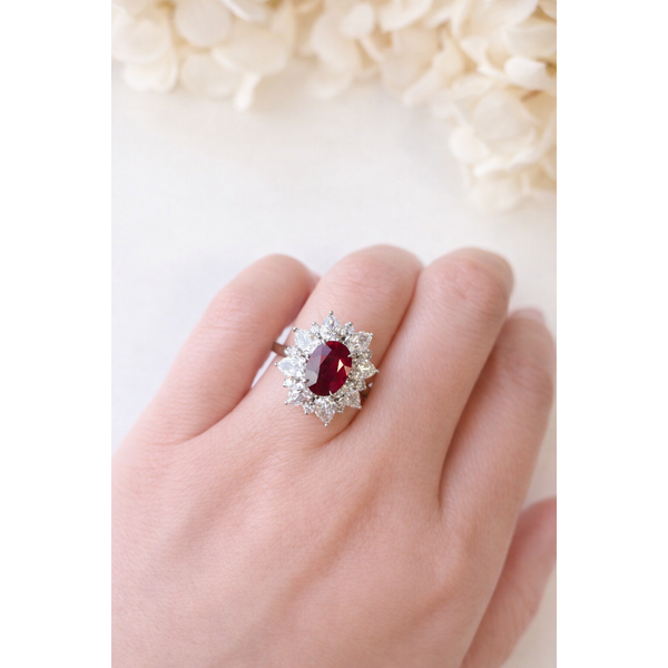 Maple Leaf Canadian Diamond and Ruby Ring Image 2 Victoria Jewellers REGINA, SK