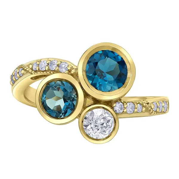Blue Topaz & Canadian Diamond Ring Victoria Jewellers REGINA, SK