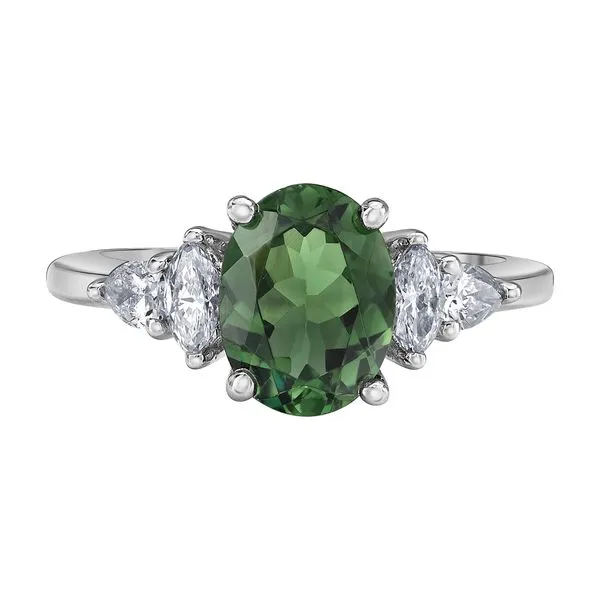 Green Tourmaline and Canadian Diamond Ring Victoria Jewellers REGINA, SK