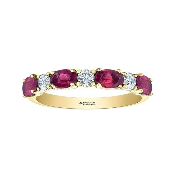 Maple Leaf Canadian Diamond & Ruby Ring Victoria Jewellers REGINA, SK