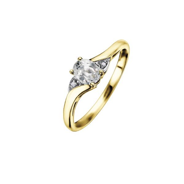 White Zircon & Diamond Ring Victoria Jewellers REGINA, SK