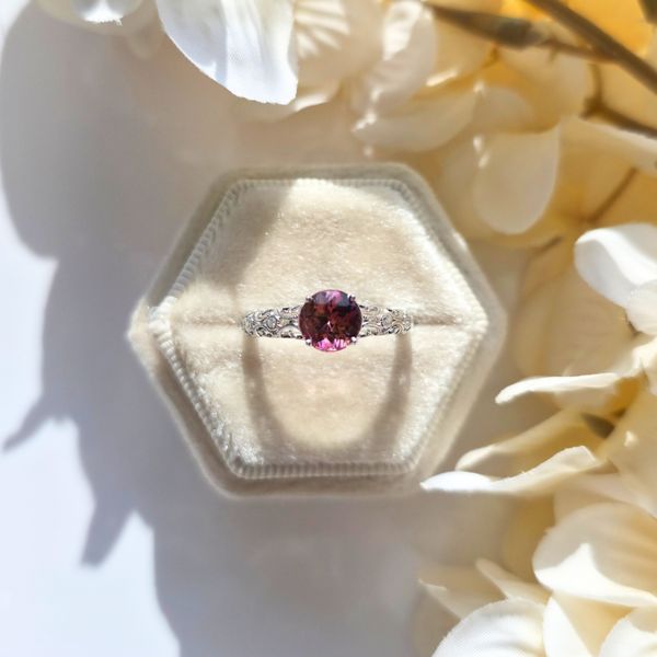 Pink Tourmaline and Diamnd Ring Image 2 Victoria Jewellers REGINA, SK