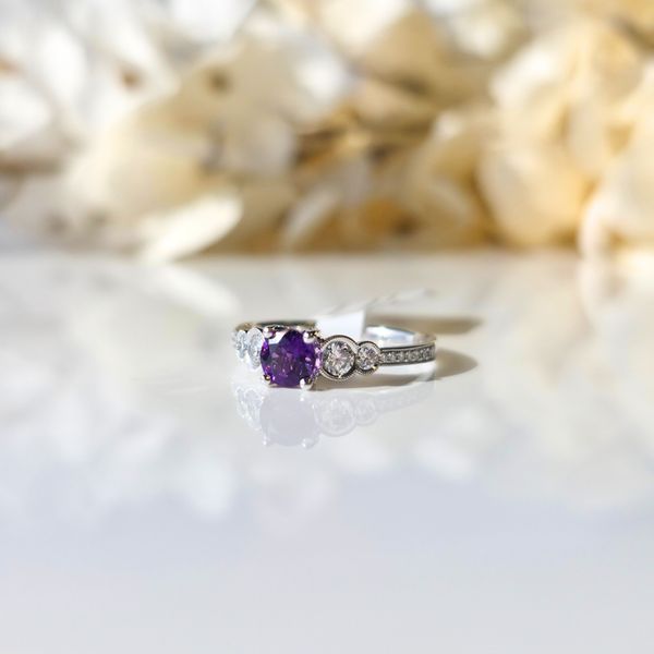 Amethyst and Diamond Ring Image 2 Victoria Jewellers REGINA, SK