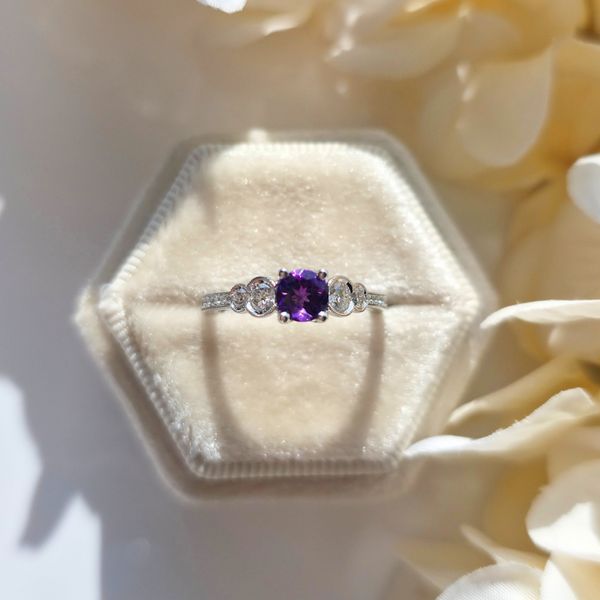 Amethyst and Diamond Ring Image 3 Victoria Jewellers REGINA, SK