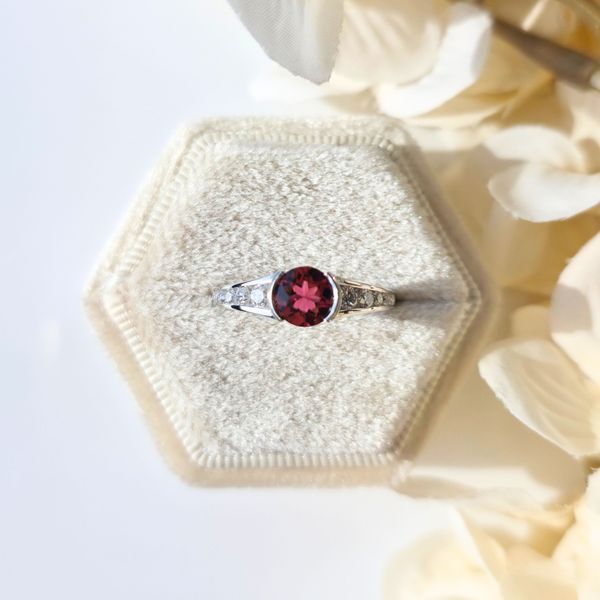 Pink Tourmaline and Diamond Ring Image 2 Victoria Jewellers REGINA, SK