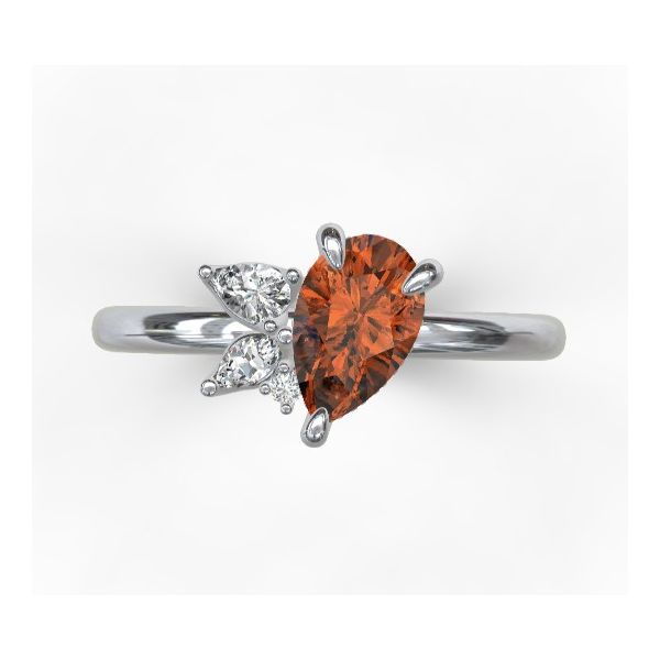Orange Lab Grown Sapphire Ring Image 2 Victoria Jewellers REGINA, SK