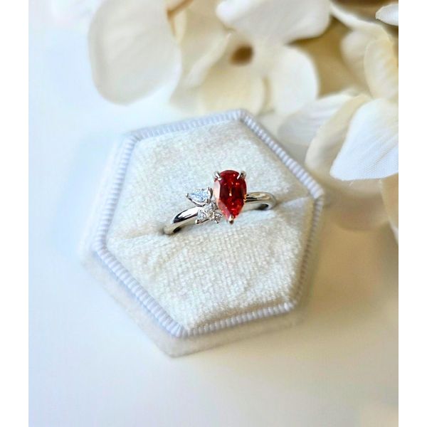 Orange Lab Grown Sapphire Ring Victoria Jewellers REGINA, SK