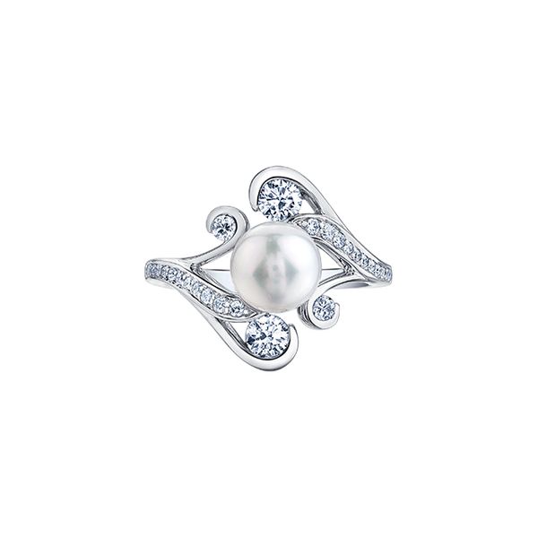 Maple Leaf Diamond and Pearl Ring Victoria Jewellers REGINA, SK