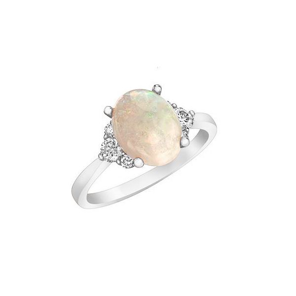 Opal & Maple Leaf Canadian Diamond Ring Victoria Jewellers REGINA, SK