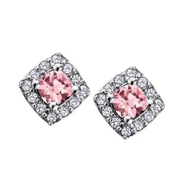 Pink Tourmaline and Diamond Earrings Victoria Jewellers REGINA, SK