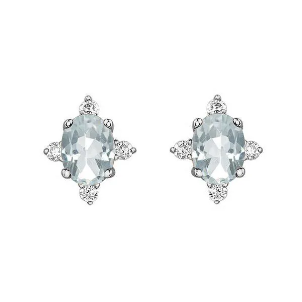 White Topaz & Diamond Earrings Victoria Jewellers REGINA, SK