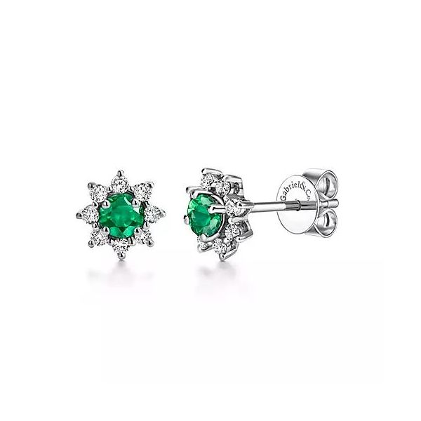 Emerald and Diamond Earrings Victoria Jewellers REGINA, SK