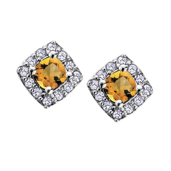 Citrine and Diamond Earrings Victoria Jewellers REGINA, SK