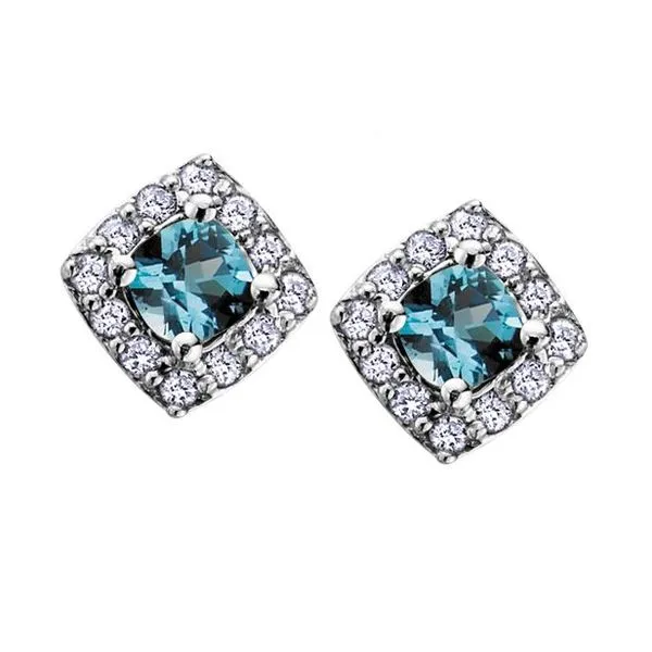 Blue Topaz and Diamond Earrings Victoria Jewellers REGINA, SK