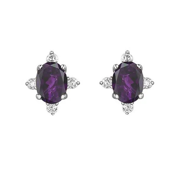 Amethyst & Diamond Earrings Victoria Jewellers REGINA, SK