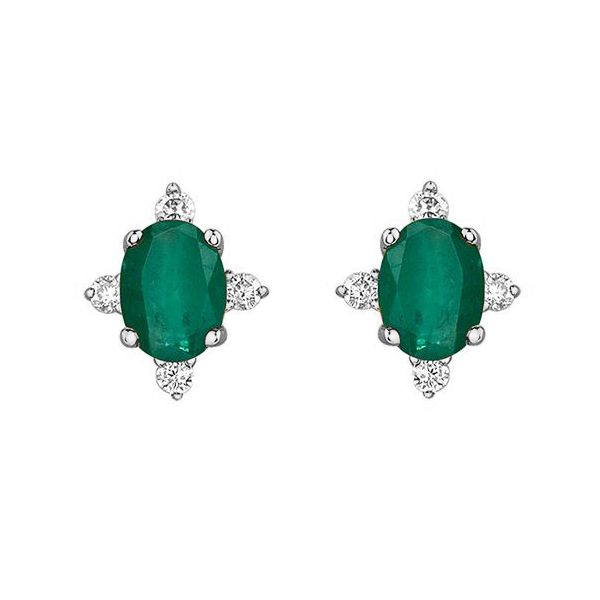 Emerald & Diamond Earrings Victoria Jewellers REGINA, SK