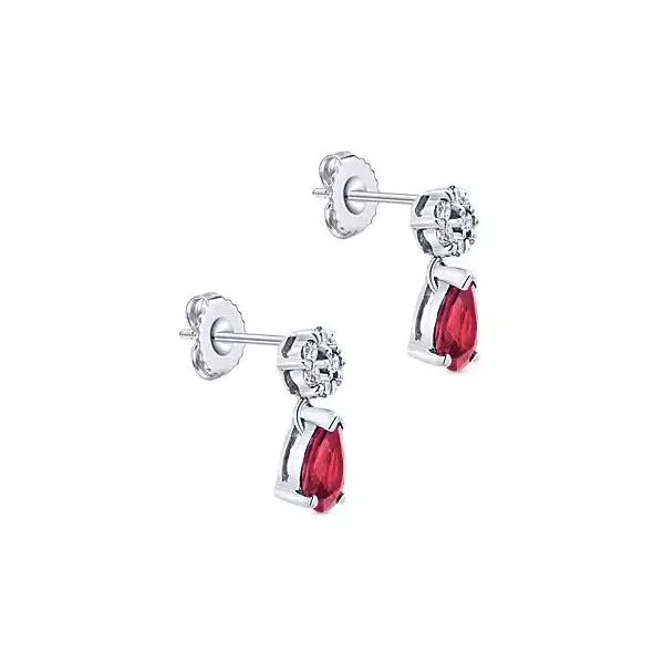 Gabriel & Co Ruby and Diamond Earrings Image 2 Victoria Jewellers REGINA, SK