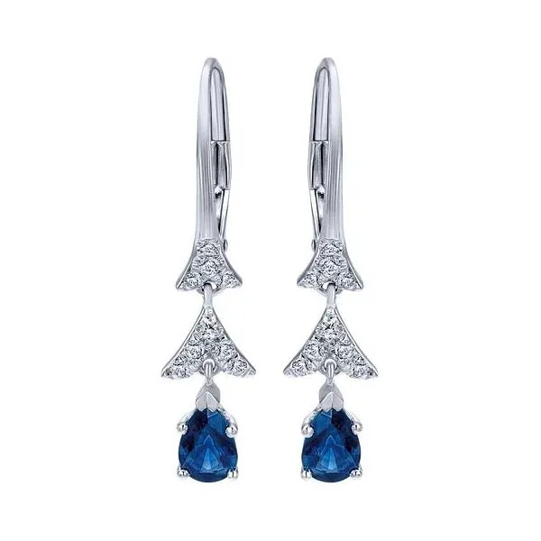 Gabriel & Co Sapphire & Diamond Earrings Victoria Jewellers REGINA, SK