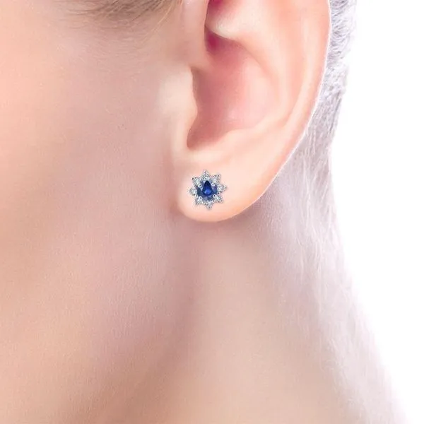 Gabriel & Co Sapphire & Diamond Earrings Image 3 Victoria Jewellers REGINA, SK
