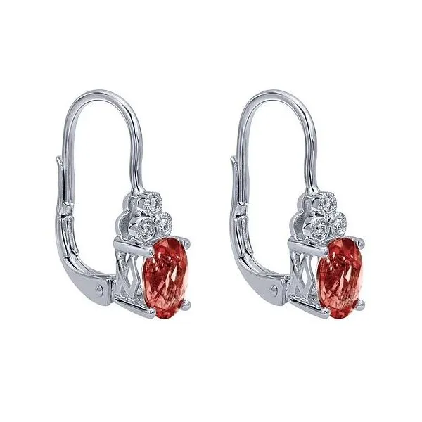 Gabriel & Co Garnet and Diamond Earrings Image 2 Victoria Jewellers REGINA, SK