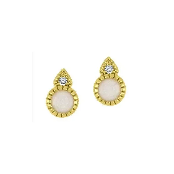 Opal & Diamond Earrings Victoria Jewellers REGINA, SK
