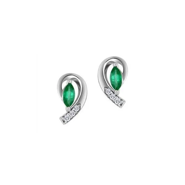 Emerald & Diamond Earrings Victoria Jewellers REGINA, SK