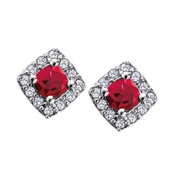 Garnet and Diamond Earrings Victoria Jewellers REGINA, SK