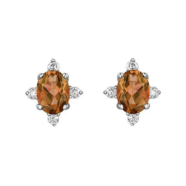 Citrine & Diamond Earrings Victoria Jewellers REGINA, SK