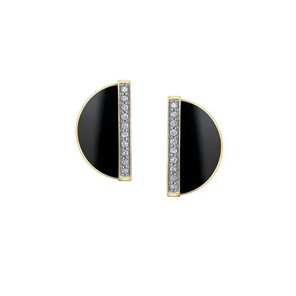 Onyx & Diamond Earrings Victoria Jewellers REGINA, SK