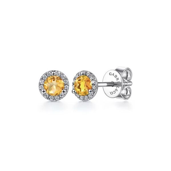 Citrine & Diamond Earrings Victoria Jewellers REGINA, SK