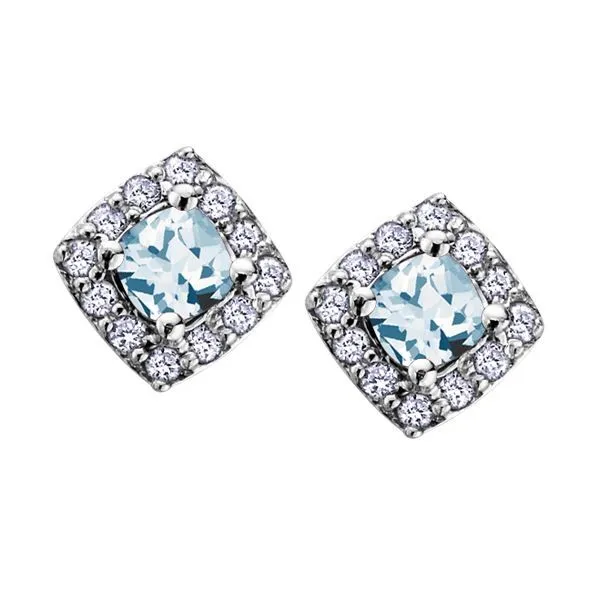 Aquamarine and Diamond Earrings Victoria Jewellers REGINA, SK
