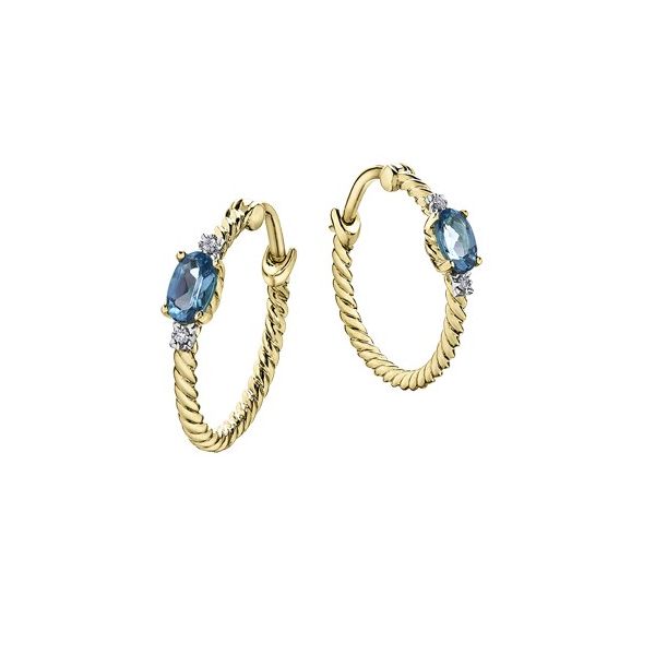 Blue Topaz & Diamond Earrings Victoria Jewellers REGINA, SK